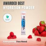 Revival Rapid Rehydration Electrolytes Powder - High Strength Vitamin C, B1, B3, B5, B12 Supplement Sachet Drink, Effervescent Electrolyte Hydration Tablets - 6 Pack Summer Fruits