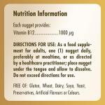 Solgar Vitamin B12 1000 µg Sublingual Chewable Nuggets - Pack of 250 - Reduces Fatigue and Supports Energy Release - Vegan
