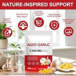 2 Years Aged Garlic Extract Capsules – 300 Count 7500mg Garlic Supplement for Heart & Immune Support – Gluten-Free, Non-GMO
