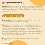 Liposomal Vitamin C Capsules 1000mg - 180 Vegan Capsules (3 Months Supply) - L-Ascorbic Acid with Rosehip & Sunflower Phospholipid - Non-GMO & Gluten-Free - Liposomal VIT C Supplement for Men & Women