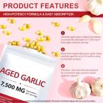 2 Years Aged Garlic Extract Capsules – 300 Count 7500mg Garlic Supplement for Heart & Immune Support – Gluten-Free, Non-GMO