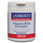 Lamberts Vitamin B-50 Complex – High Potency B Vitamin Formula with Inositol & Choline – 60 Vegan Tablets