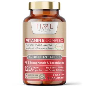 Vitamin E Complex - All 8 E Tocopherols & Tocotrienols - 120 Pullulan Capsules - Plant-Based & Whole Food - Orangutan Friendly - Vegan - No Fillers, Binders or Flow Agents (120 Capsule)