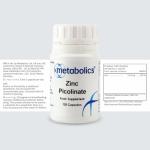 Metabolics Zinc Picolinate 13.8mg Capsules, 138% NRV — UK Made GMP Certified — High Strength Essential Mineral Supplement — Vegan — 120 Capsules — 4 Month Supply