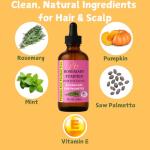 Pomberries Rosemary Oil for Hair Growth, Scalp & Fuller-Looking Hair | Blend with Pumpkin Seed, Saw Palmetto, Mint & Vitamin E | Rosemary & Mint Hair Oil | 2 fl oz