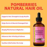 Pomberries Rosemary Oil for Hair Growth, Scalp & Fuller-Looking Hair | Blend with Pumpkin Seed, Saw Palmetto, Mint & Vitamin E | Rosemary & Mint Hair Oil | 2 fl oz