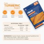 Zipvit Turmeric Curcumin 1440mg with Black Pepper and Ginger Root, 120 Vegan Capsules, 2-Month Supply Turmeric Supplement