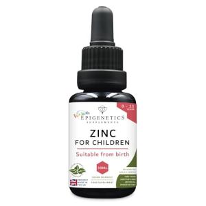 Zinc for Children 30ml | from Birth Zinc Mix Immunity Supplement 0-11 Years | Newborns Baby Kids Sugar Free UK Made Vegan Mini Liquid | Long Supply, 2 Drops Daily