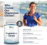 Magnesium Citrate 700mg - 180 Vegan Tablets - 6 Month Supply - 200mg of Elemental Magnesium Tablets - Made in the UK - Nu U Nutrition