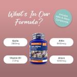 Zipvit Garlic Tablets 2800mg, High Strength Garlic Supplement with Vitamin B1, Provides Allicin & Alliin, Supports Heart Health, 2 a Day, 3 Months Supply