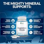 Magnesium Citrate 700mg - 180 Vegan Tablets - 6 Month Supply - 200mg of Elemental Magnesium Tablets - Made in the UK - Nu U Nutrition