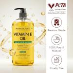MAJESTIC PURE Vitamin E Oil - 236 ml - 100% pure & cold-pressed, 20,000 IU, Non-GMO, Skin, Scar, Face, Hair & Body Care Oil