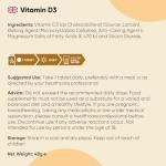 Vitamin D3 2000IU | 400 Tablets | 1+ Year Supply | 8mm Round Tablets | Vegetarian Friendly & Non-GMO | 1-a-Day | Vitamin D Supplements for Men & Women | Made in the UK