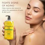 MAJESTIC PURE Vitamin E Oil - 236 ml - 100% pure & cold-pressed, 20,000 IU, Non-GMO, Skin, Scar, Face, Hair & Body Care Oil