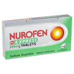Nurofen Express Ibuprofen 256mg, 16 Tablets - Pain, Sinus, Migraine, Headache, Toothache Relief, Long Lasting Cold & Flu relief