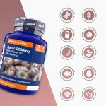 Zipvit Garlic Tablets 2800mg, High Strength Garlic Supplement with Vitamin B1, Provides Allicin & Alliin, Supports Heart Health, 2 a Day, 3 Months Supply