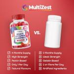 Multivitamin Gummies 120 | 4 Months Supply| One a Day | Raspberry Flavour Gummies for Adults with 11 Vitamins and Minerals| The Highest Strenght Supplement| Vitamins A, B, C, D E