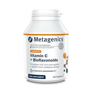 Metagenics Vitamin-C + Bioflavonoids - Support Immune Function - with Rutin, Quercetin and Grape Seed Extract - 100 Capsules