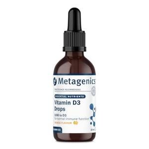Metagenics Vitamin D3 Liquid Drops - 1000iu Vitamin D for Healthy Immune System, Bones, Muscles & Teeth - Orange, 30ml
