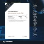 Premium Ashwagandha KSM-66® 9000 mg (15:1), Organic Root Extract with 5% Withanolides, High Potency, Only 1 Capsule Daily, Vegan, No Additives