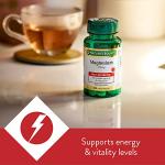 Nature's Bounty Magnesium 250 mg Tablets - Pack of 100 Coated Tablets, One-a-Day - Supports Energy and Vitality - Suitable for Vegans