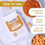 Purolabs Turmeric and Black Pepper Capsules (High Strength) - 95% Curcumin Extract Tablets with Ginger for Men & Women | 60 Vegan Capsules | Made in The UK