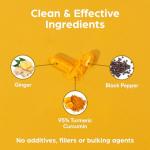 Purolabs Turmeric and Black Pepper Capsules (High Strength) - 95% Curcumin Extract Tablets with Ginger for Men & Women | 60 Vegan Capsules | Made in The UK