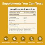 Purolabs Turmeric and Black Pepper Capsules (High Strength) - 95% Curcumin Extract Tablets with Ginger for Men & Women | 60 Vegan Capsules | Made in The UK