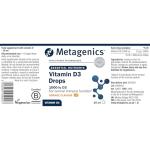 Metagenics Vitamin D3 Liquid Drops - 1000iu Vitamin D for Healthy Immune System, Bones, Muscles & Teeth - Orange, 30ml