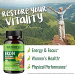 Iron Supplement Bisglycinate 25mg + Vitamin C | 90 Mini Vegan Capsules (3 Month Supply) | Gentle Iron for Women & Daily Use | Vegan Iron Capsules with Whole Food Blend | NATURELO