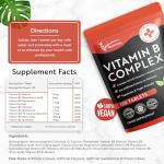 Vitamin B Complex 120 Vegan Tablets – Full Spectrum of B1, B2, B3, B5, B6, B12, Biotin & Folic Acid – Energy, Tiredness & Fatigue Support – UK Made Supplement GMP Certified