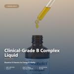 Vitamin B Complex Liquid Drops — Contains Vitamin B12 Methylcobalamin & Adenosylcobalamin + B1, B2, B3, B5, B6, B7, Choline Folate & Biotin | All from Bio-Available Forms — Additive Free