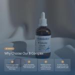 Vitamin B Complex Liquid Drops — Contains Vitamin B12 Methylcobalamin & Adenosylcobalamin + B1, B2, B3, B5, B6, B7, Choline Folate & Biotin | All from Bio-Available Forms — Additive Free