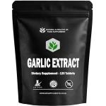 Garlic - 120 Tablets - 100mg Extract Equivalent to 10,000mg raw Garlic per Tablet - Flat Pack - Vegan Friendly