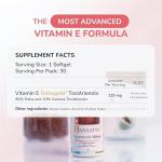 Tocotrienols Vitamin E Supplement Annatto Derived – DeltaGold, Tocopherol Free, Supports Cholesterol, Inflammation, Brain & Skin Health (125 mg, 30 Softgels)