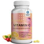 Vitamin C 500 mg Enhanced with Rosehip Bioflavonoids, 3 Month Supply (180 Tablets) Vegan & Vegetarian Friendly High Strength, Premium Dose Slow Release VIT C for Immune Support, UK Made by Grounded