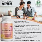 Vitamin C 500 mg Enhanced with Rosehip Bioflavonoids, 3 Month Supply (180 Tablets) Vegan & Vegetarian Friendly High Strength, Premium Dose Slow Release VIT C for Immune Support, UK Made by Grounded