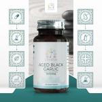 7C Aged Black Garlic Capsules | 180 Black Odourless Garlic Capsules High Strength - 10,000mg Galric-Extract per Capsule | Non-GMO, Gluten & Allergen Free | Manufactured in The UK