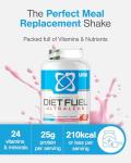 USN Diet Fuel Ultralean Meal Replacement Shakes for Weight Loss | Strawberry | 2kg with 36 Servings | High Protein, Low Calorie Shake | Appetite Control & Fat Loss Support | 24 Vitamins & Minerals