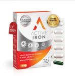 Active Iron Supplement 14 mg – Helps Support Iron & Energy Levels – Gentle, Non-Constipating, Highly Absorbed – 30 Capsules, 1 Month Supply