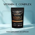 Vitamin E Complex Capsules | Full Spectrum with 8 Tocopherols & Tocotrienols | 255mg Vitamin E | Antioxidant Support | 60 Vegan Capsules | Non-GMO | Gluten-Free Vitamin E Supplement