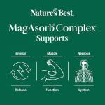 MagAsorb® Complex 375mg | High Strength Magnesium | 180 One-A-Day Magnesium Vegan Tablets (at 100% NRV) | 6 Month’s Supply | Contributes to the Reduction of Tiredness & Fatigue | UK Made