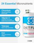 USN Diet Fuel Ultralean Meal Replacement Shakes for Weight Loss | Strawberry | 2kg with 36 Servings | High Protein, Low Calorie Shake | Appetite Control & Fat Loss Support | 24 Vitamins & Minerals