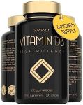 Vitamin D3 4000 IU - Vitamin D Tablets High Strength - 180 Softgel Capsules - VIT D Supplement for Strong Bones, Muscles, Teeth, Immune System - High Absorption Cholecalciferol D3 Vitamins 4000IU