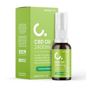 ACCESS CBD Oil 2400 mg | Vegan | Joint Pain Relief | Health Sleep Anxiety| Free from THC Oil | Mct Oil | Cbd Drops | Extra Strong Strength Cbd Spray | Citrus Flavour | 30ml