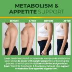 Green Tea Thermogenic Gummies | Metabolism, Workout & Appetite Support Supplements for Women & Men | 45% EGCG with Green Coffee Bean Extract & Raspberry Ketones | Keto Diet Friendly, Apple Flavor 60ct