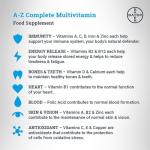 Sanatogen A-Z Complete Multivitamin Tablets for Men and for Women, Contains Vitamin D, Vitamin C, Iron, Calcium Supplement, 1 Pack of 90 Tablets - 3 Months Supply