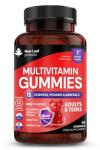 Chewable Vegan Multivitamin Gummies - Non Sugar Coated, Gluten Free, Non-GMO Multivitamins for Men and Woman - Fortified with Vitamins C A D E B Biotin, Folate, & Zinc