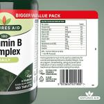 Natures Aid Vitamin B Complex 180 Tablets – High Potency – Supports Energy Metabolism, Nervous System, Brain & Immune Function – Vegan, Gluten Free, Non-GMO – Overall Wellbeing Supplement