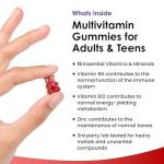 Chewable Vegan Multivitamin Gummies - Non Sugar Coated, Gluten Free, Non-GMO Multivitamins for Men and Woman - Fortified with Vitamins C A D E B Biotin, Folate, & Zinc